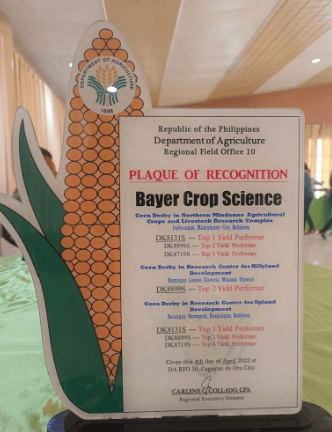Bayer comes out superior with a 12.36 metric tons (MT) per hectare yield in DA-administered corn derby in Malaybalay, Bukidnon 